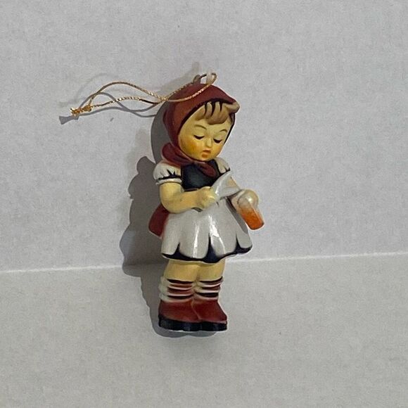 Hummel-Inspired Girl Ornament with Scissor & Comb Holiday Hanging Ornament - Picture 2 of 9
